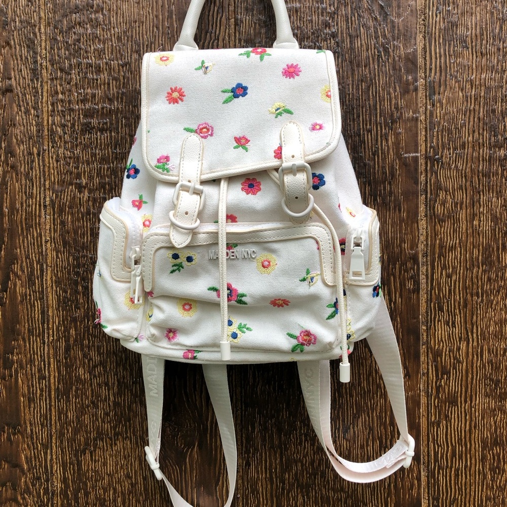 Madden NYC Women's Buckle Flap Backpack, Floral